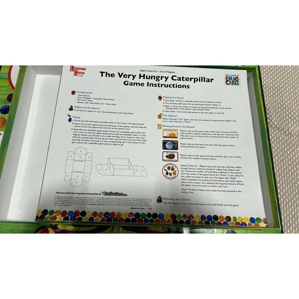 2006  The Very Hungry Caterpillar Board Game By Eric Carle University